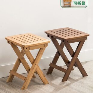 凳子折叠家用吃饭餐桌椅凳儿童小方凳马扎矮凳简易便携轻奢板凳竹