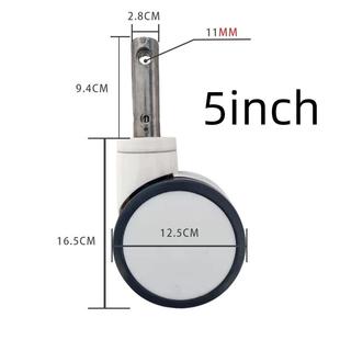 医疗护理床5英寸6英寸长杆静音中控双排万能脚轮手术推车床轮