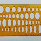椭圆模板 107 科文K107波浪线尺子圆形量角器学生用软尺 多比例K