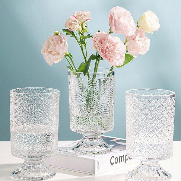 轻奢简约创意玻璃花瓶高脚杯网红水培鲜花插花瓶桌面摆件餐厅装饰,鲜花速递/花卉仿真/绿植园艺,花瓶,淘宝优惠券,粉丝福利购,淘宝优惠卷