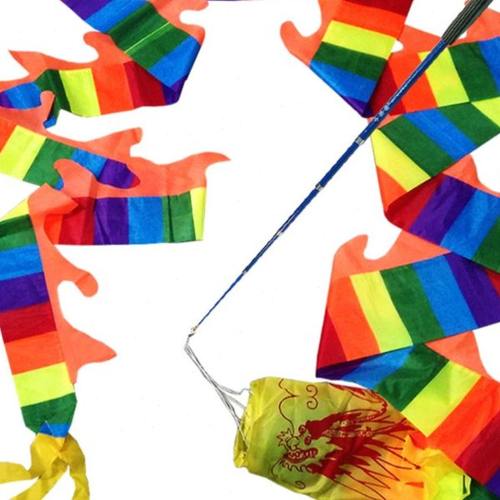 彩带伸缩长杆甩  5/7/9米筒形立体飘带  广场舞龙 健身运动空竹龙