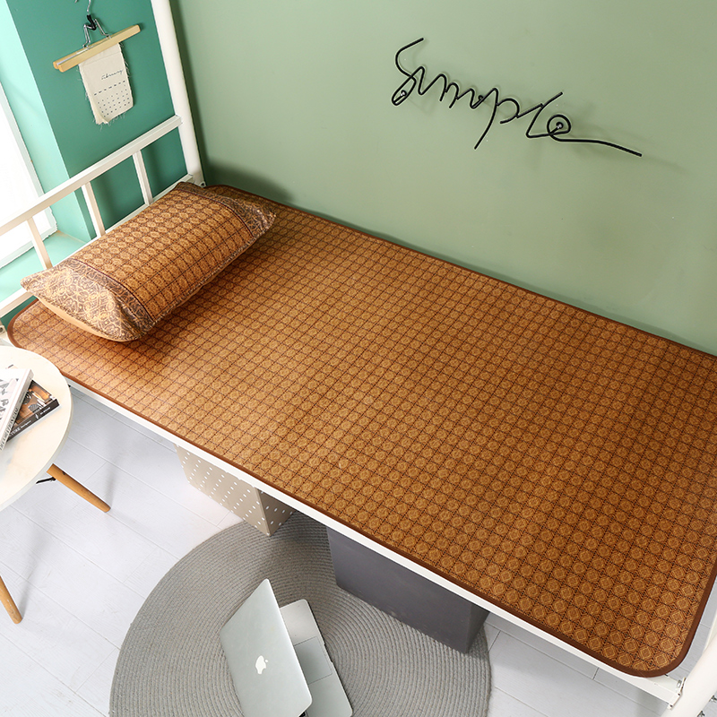 可折叠冰丝凉席学生宿舍单人床寝室90cm软席子1夏天草席藤席1.2米