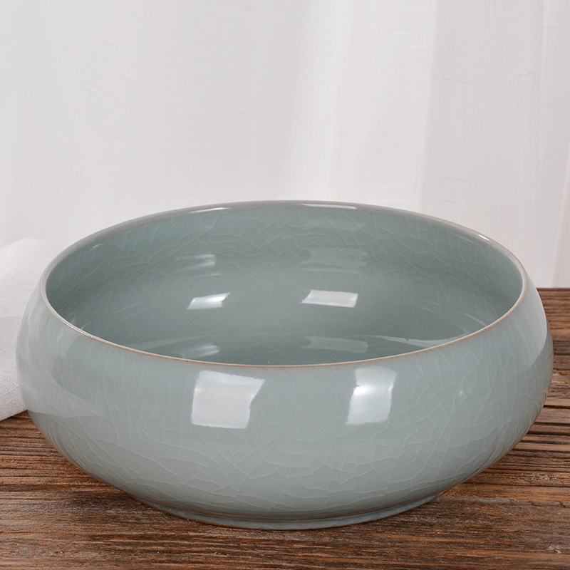 创意无孔水仙铜钱草水培花盆陶瓷水养盆缸个性多肉花盆大号容器皿