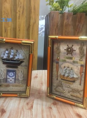 地中海钥匙盒 实木钥匙箱 挂盒 玄关壁挂壁饰 家居收纳钥匙箱