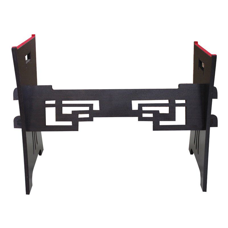 素韵新款镂空便携式小古筝半筝短筝小型古筝专用H架子黑檀色