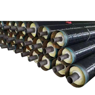 钢钢蒸汽保温钢管地埋式内滑动大口径厚壁热力供暖无缝螺旋管道