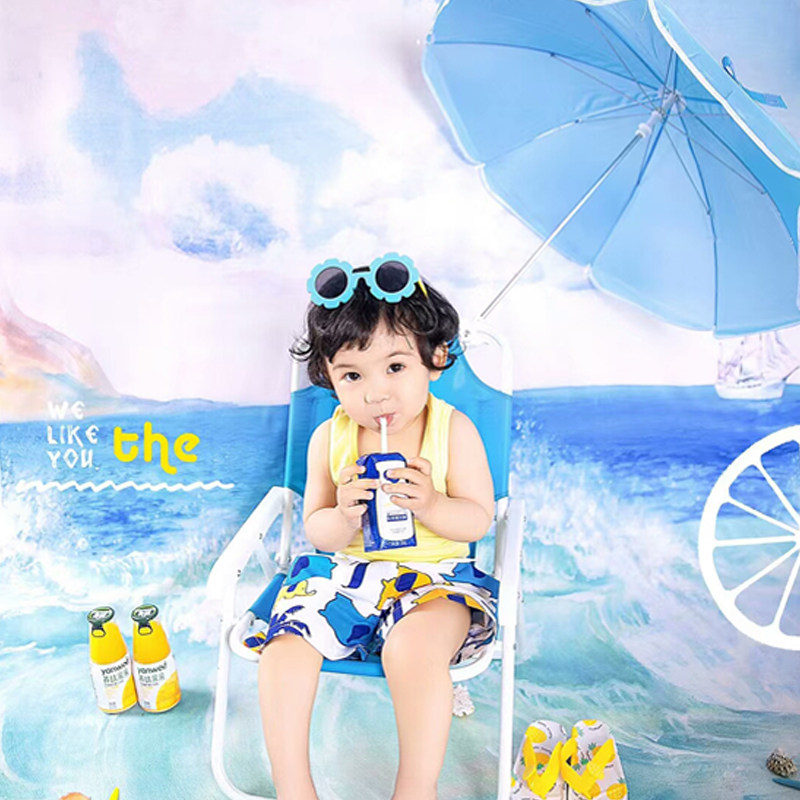 夏季海边题摄影儿童幼儿拍照沙滩椅太阳伞遮阳雨伞卡通黄红蓝绿,3C数码配件,辅助道具类,淘宝优惠券,粉丝福利购,淘宝优惠卷