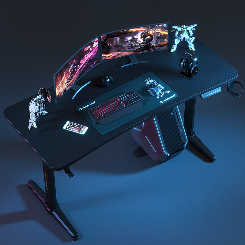 安德斯特电竞桌电动升降桌家用桌子台式游戏桌书桌电脑桌未来战士