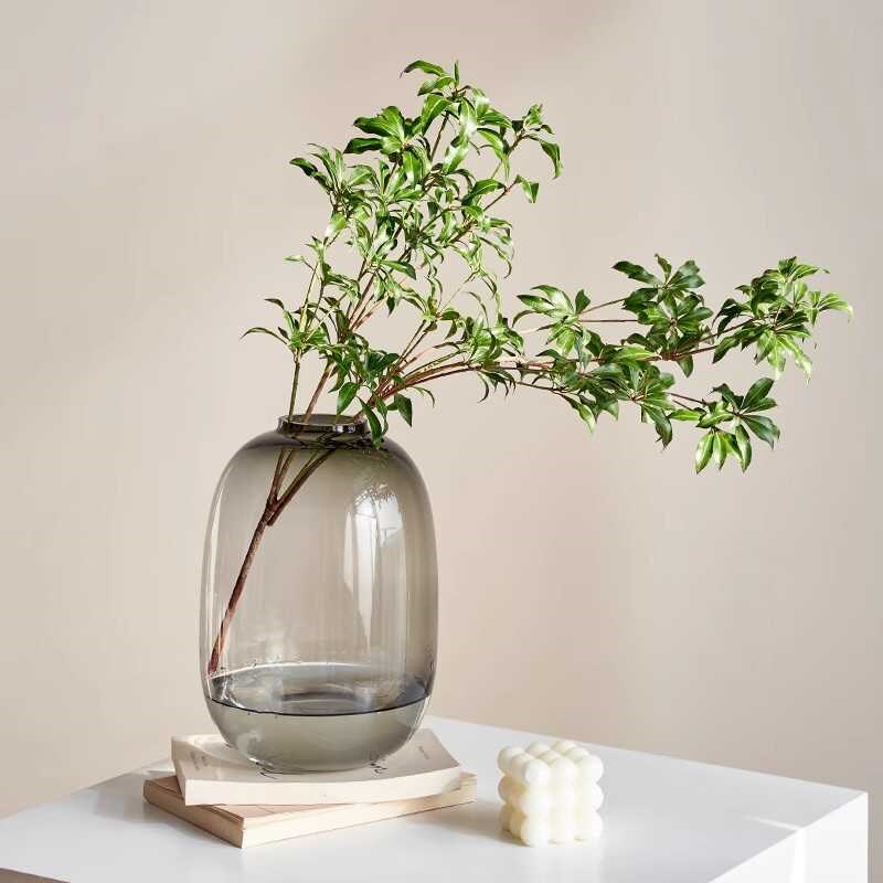 微景观生态瓶大肚玻璃花瓶经典款椭圆小口花瓶样板间插花花器
