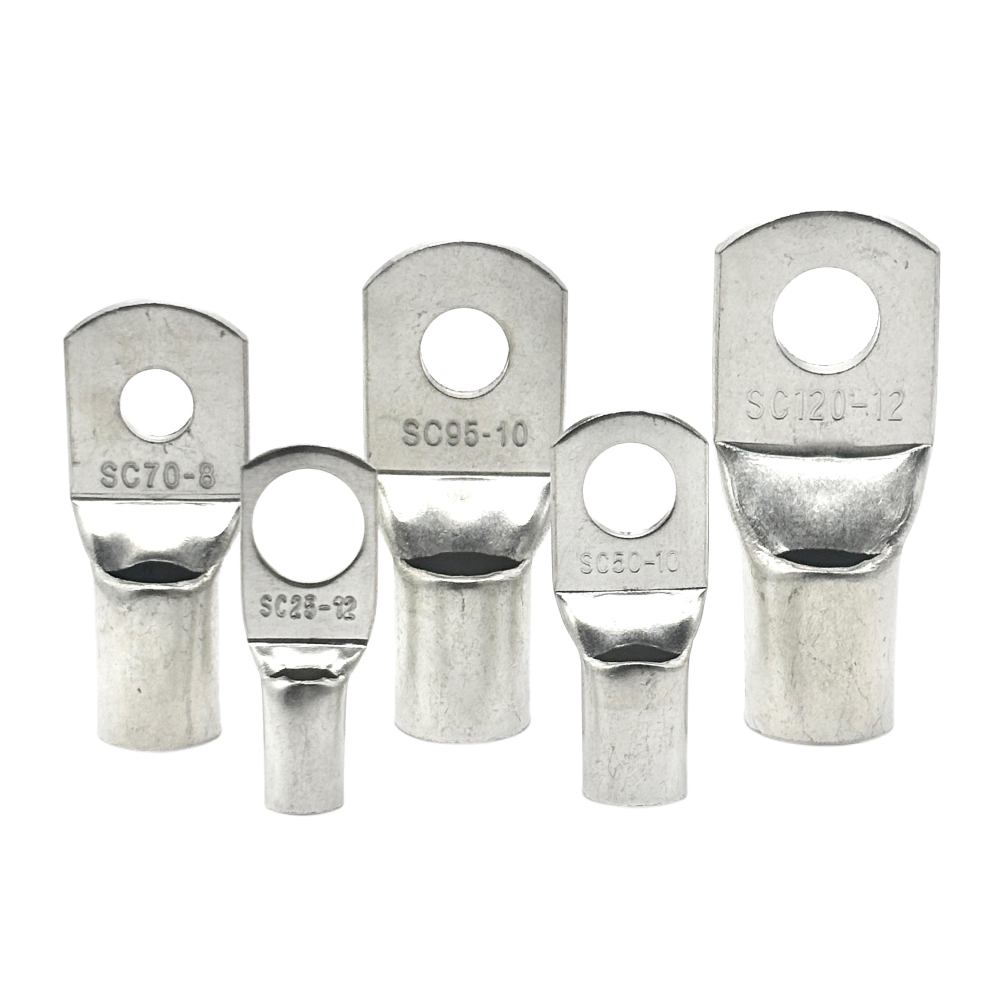 20祇紫铜SC70-8/10/12窥口铜接线鼻子铜接头铜线耳接线端子70平方