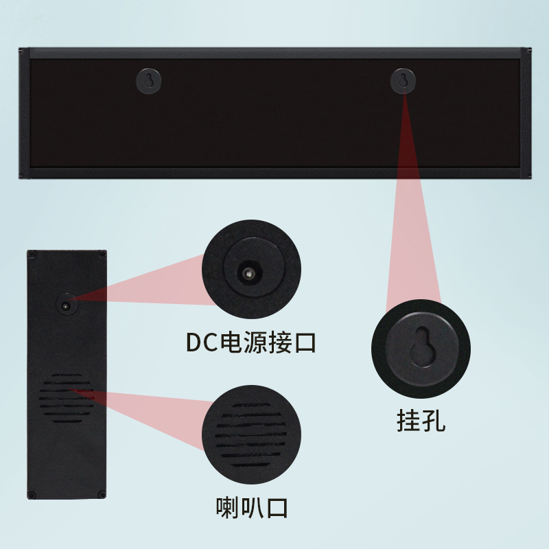 商场车间演播室大尺寸数码电子钟 多功能简约双面现代数字时钟