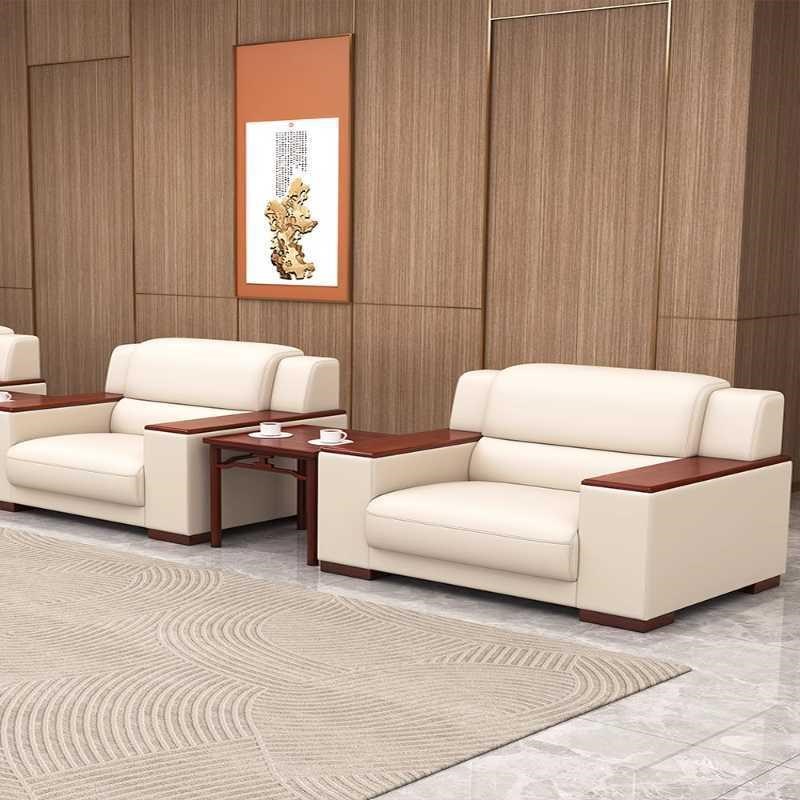 接待室会客贵宾室会议沙发办公室中式商务布艺沙发茶几单直销