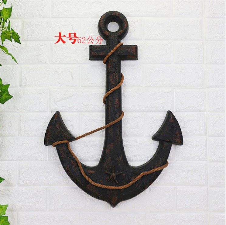 地中海船舵装饰挂件木制复古做旧船锚地中海风格壁挂墙面装饰家居,家居饰品,壁饰,淘宝优惠券,粉丝福利购,淘宝优惠卷
