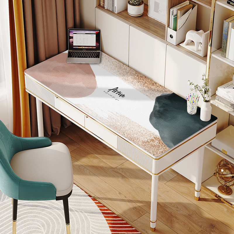 皮革书桌垫子写字台桌垫防水PC电脑桌布in风儿童学习桌面保护垫