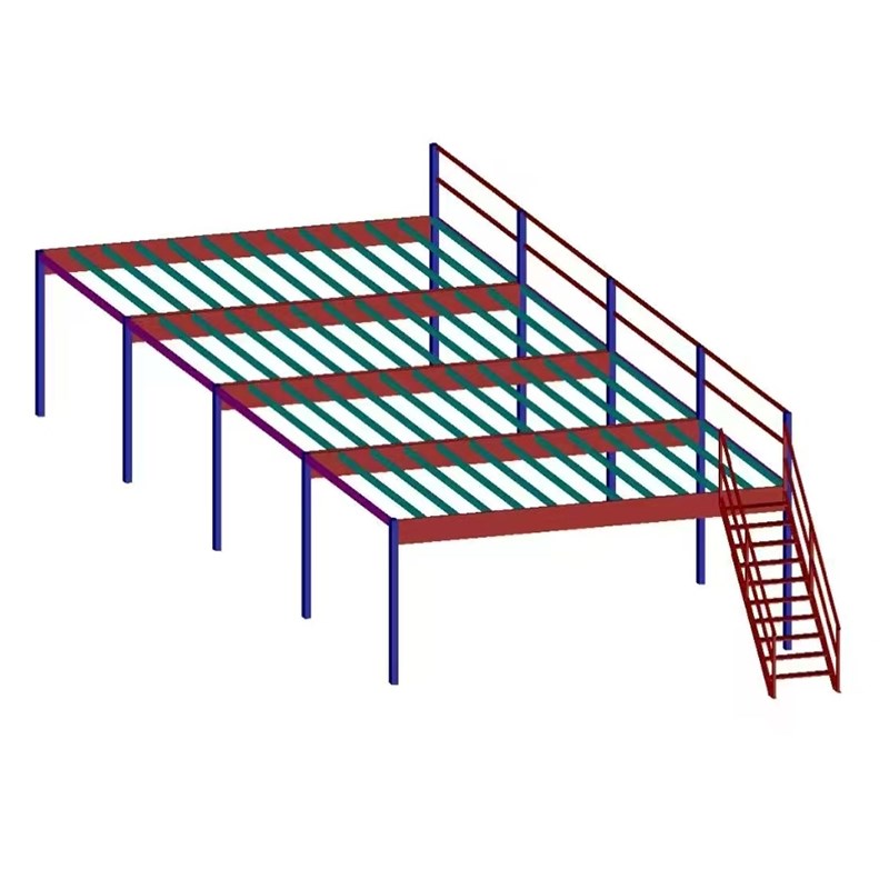 可拆卸重型阁楼平台货架搭建室内仓库车间二层钢结构工字钢平台