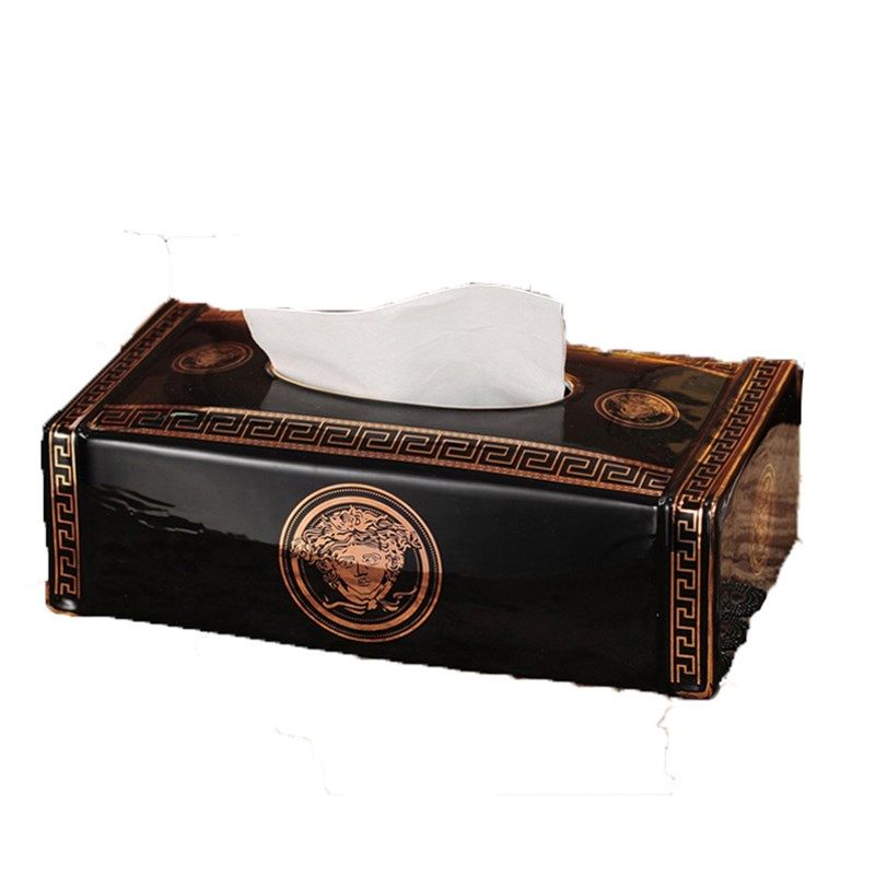 欧式陶瓷黑色水果盘装干果盒牙签雪茄烟灰缸会所摆垃圾礼品,收纳整理,纸巾盒,淘宝优惠券,粉丝福利购,淘宝优惠卷