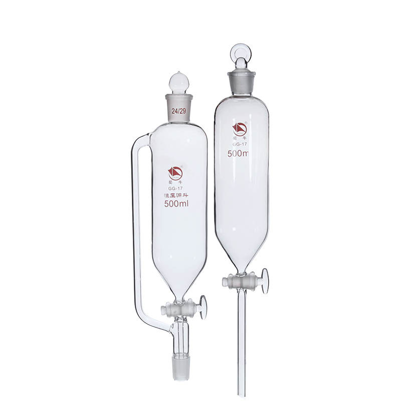 蜀牛 筒形恒压分液漏斗 玻璃活塞带刻度线标准磨砂口恒压筒形型滴