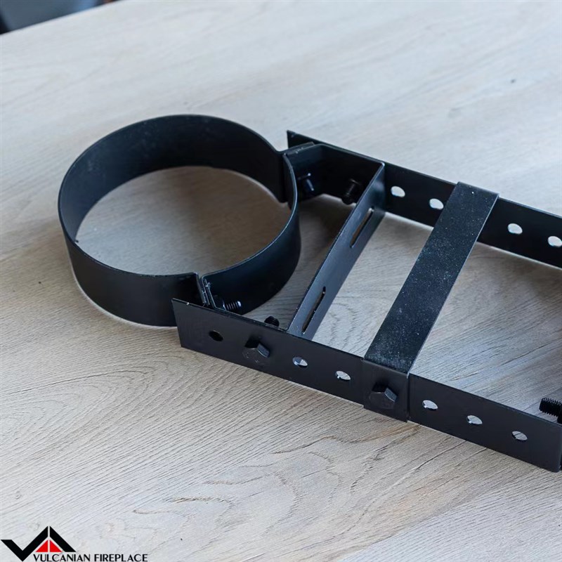 韦纳燃木真火壁炉150MM直径烟囱墙壁支架烟管固定可调节间距