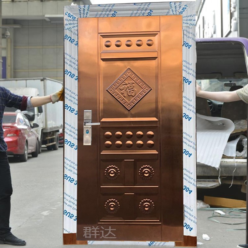 0不锈钢门防盗进户白钢农村入户201不绣钢工程钢质楼宇家用大门