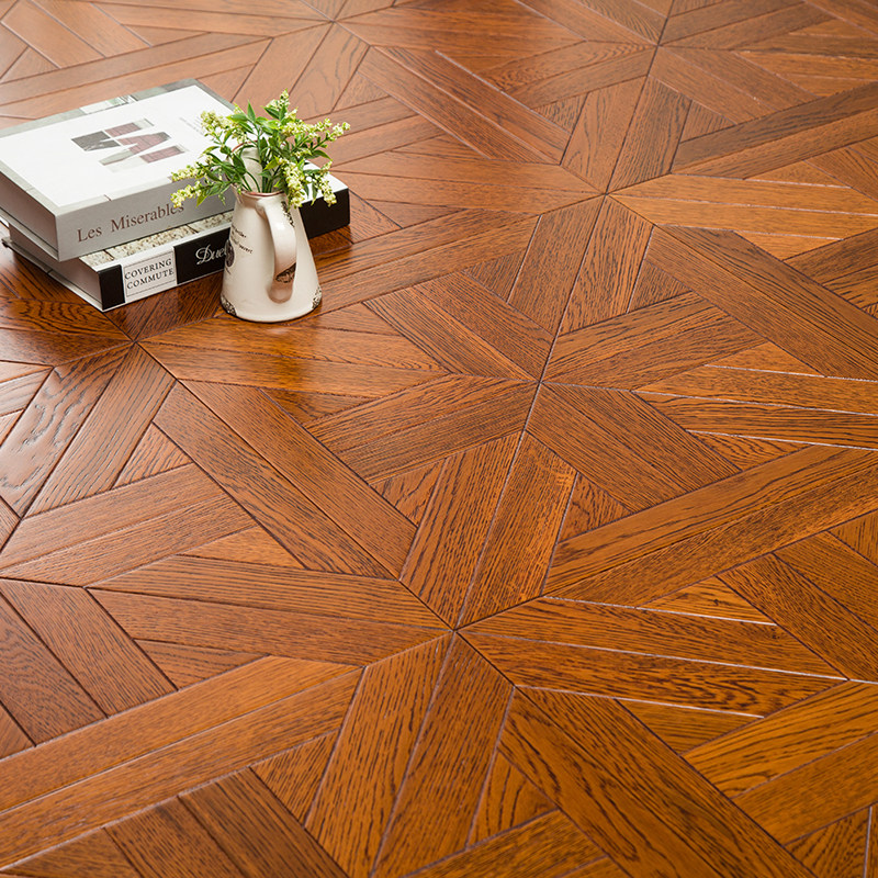 橡木拼花地板实木多层复合新三层实木地热地暖客厅卧室E过道吊顶