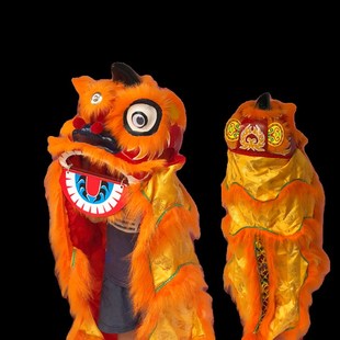 儿童舞狮子整新年雄狮小孩单人醒狮鼓道具幼儿园表演装