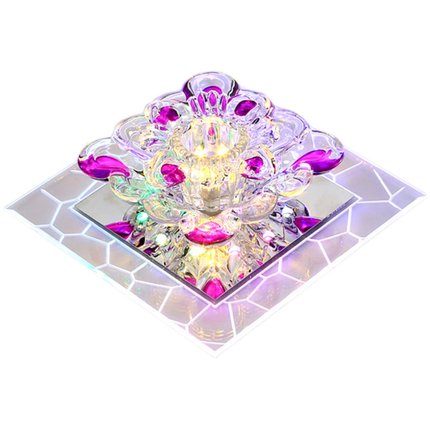 LED调光走道灯嵌入式家用水晶走廊灯过道灯暗装筒灯门厅玄关灯具