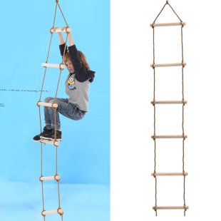 幼儿园木制爬梯i家庭儿童家用户外攀爬梯器材玩具秋千室外吊环架