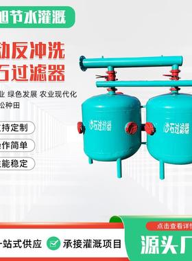 砂石反冲洗过滤器 水肥一体化泵房过滤系统 手动反冲洗砂石过滤器