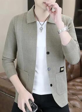 徒徒Jine春秋季男士i针l织开衫毛衣外套潮流休闲纯色简约上衣男装