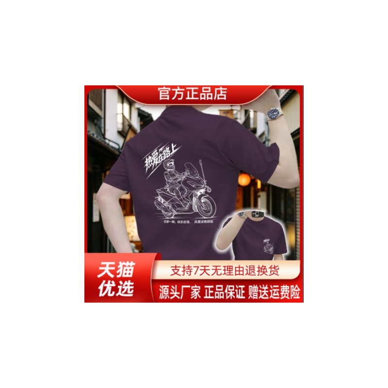 仕咖服装Amphelisia夏季新款男士潮流印花短袖中年日常上衣T恤