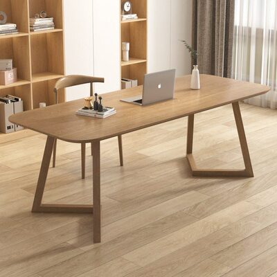 客厅大长书桌工作台家用长条桌子莫比恩亲子学习桌全实木书房长桌