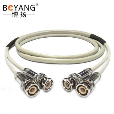 博扬 2M跳线BNC-BNC 2M兆E1接头成品跳线syv75-2-1同轴电缆DDF转
