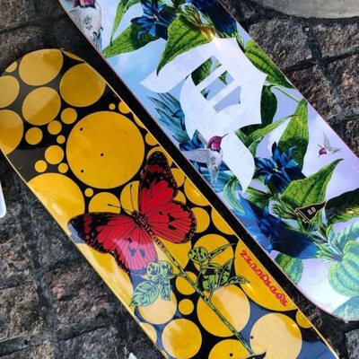 Primitive进口专业滑板板面双翘板 金板青少年高弹枫木美少女战士