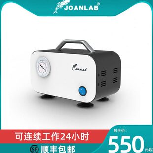 10L正压便携式 实验室用抽滤抽气泵小型 JOANLAB无油隔膜真空泵