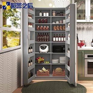 轻奢厨房餐边柜零食储物柜家用多功能高柜餐厅墙边柜微波炉柜8G16