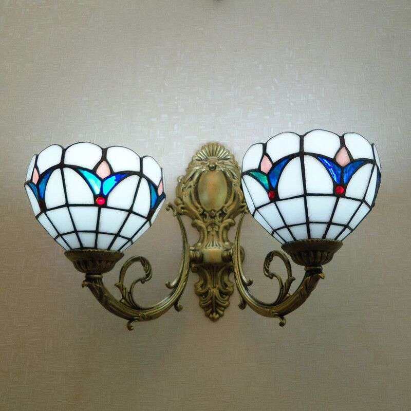 双头壁灯卧室床头镜前灯浴室阳台灯欧式蒂凡尼时尚简约创意灯具