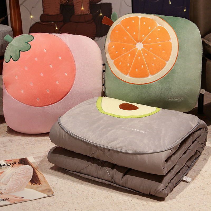 冬季加厚抱枕被子两用毯子二合一办公室午睡靠枕车载靠垫女生睡觉