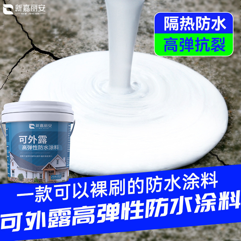 聚脲防水房顶屋顶平房裂缝楼顶漏水堵漏聚氨酯补漏防水涂料材料