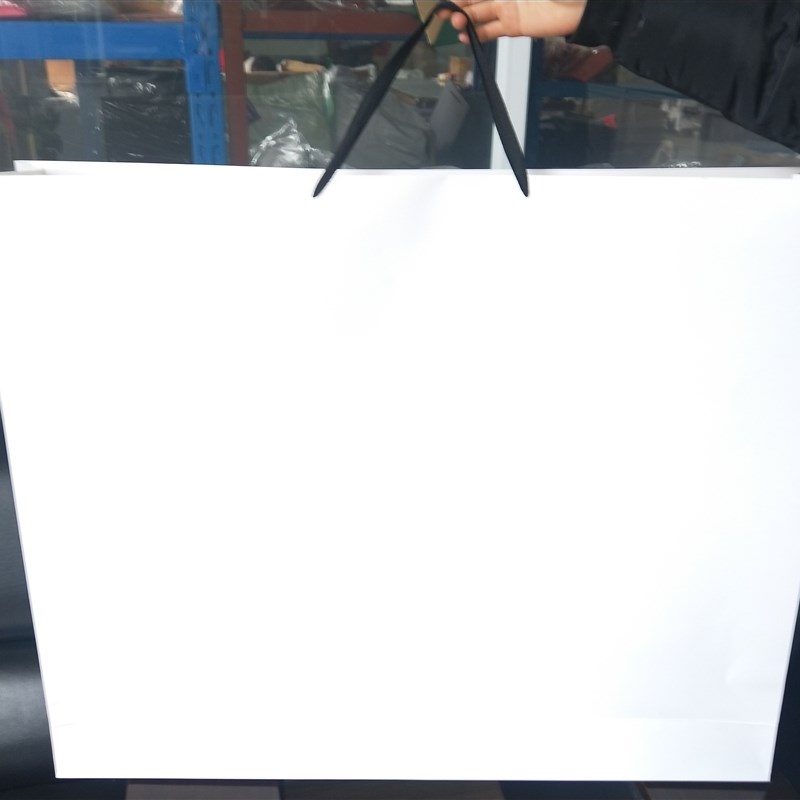 5**15超大号横款白卡纸袋礼品袋全国特大纯色包装袋子装油画婚