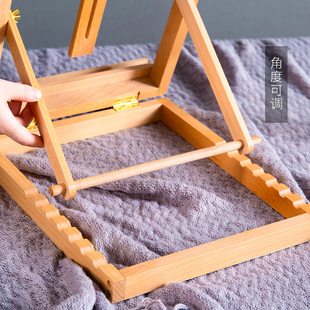 左绘迷你木质画架桌面台式木制支架式儿童小画架子油画桌上美术画