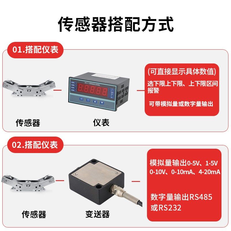 金诺大三滑轮张紧力传感器金属拉力钢丝绳电缆铁丝t测力感应器