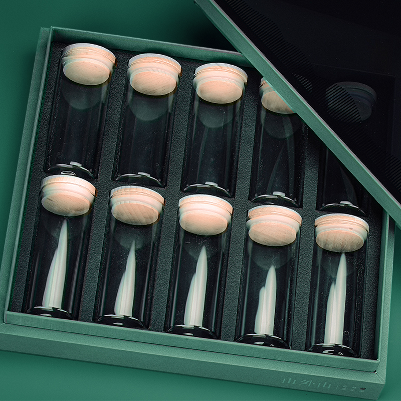 高档茶叶包装盒空礼盒太平猴魁玻璃罐装绿茶礼盒天窗有机盒空礼盒