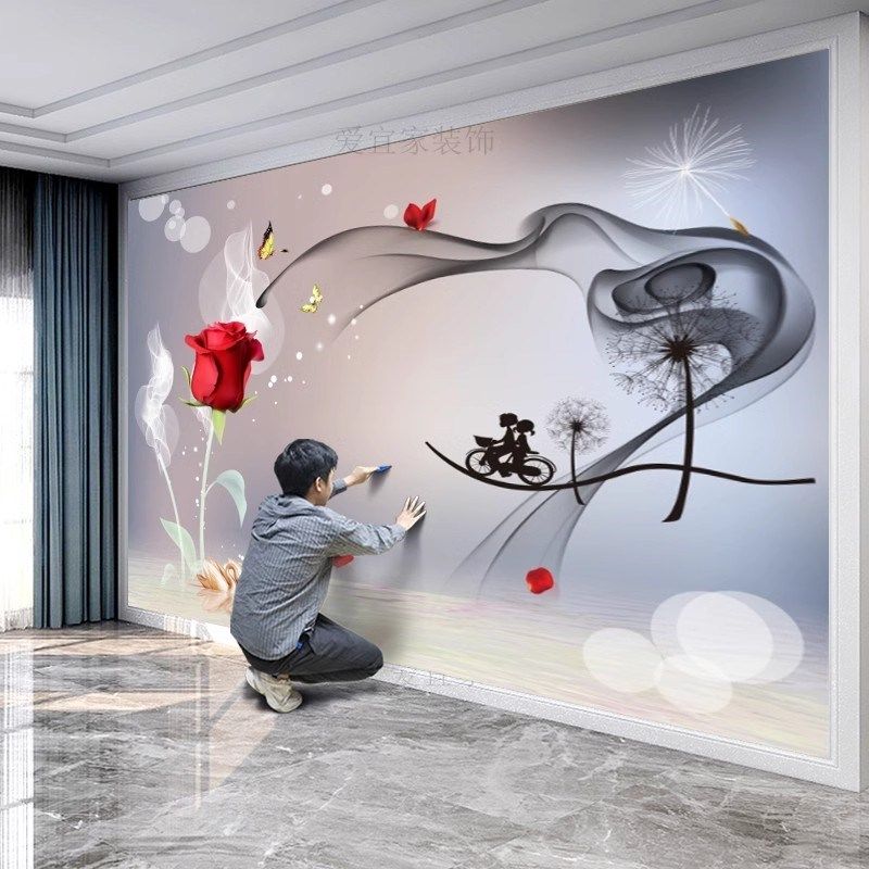 电视背景墙新款壁纸定制高级感壁布客厅立体装饰现代壁画,家装主材,定制壁画,淘宝优惠券,粉丝福利购,淘宝优惠卷