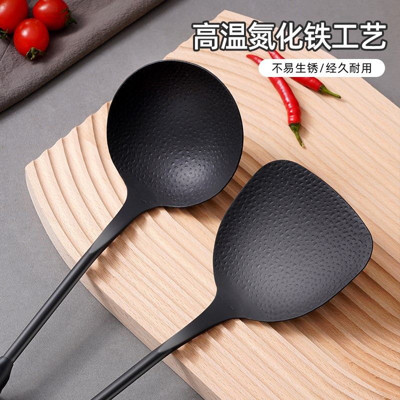 窒化铸铁锅铲家用柄炒菜铲子高端长柄炒锅汤勺子厨具装,厨房/烹饪用具,锅铲,淘宝优惠券,粉丝福利购,淘宝优惠卷