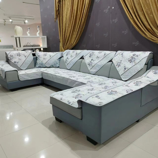 米u型大沙发坐垫正反两用长扶手沙发垫子沙发垫四季通用装