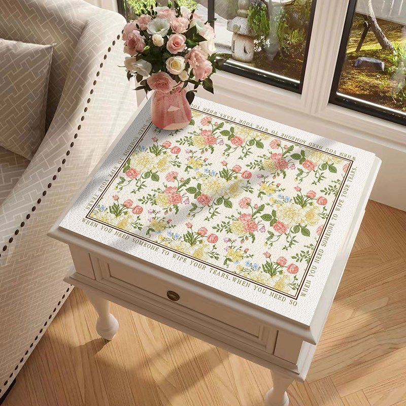 卧室防尘防水床头柜垫皮革盖布盖巾梳妆台面垫写字台书桌垫子,居家布艺,床头柜盖布,淘宝优惠券,粉丝福利购,淘宝优惠卷