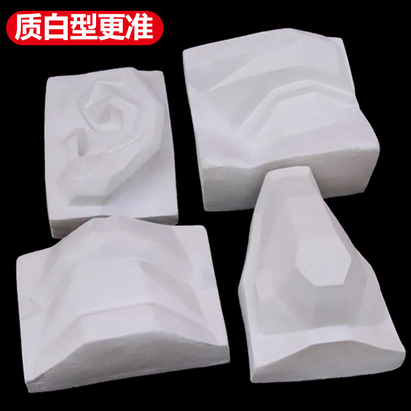 五官切面石膏像五官实面石膏美术教具素描绘画美术静物石膏像