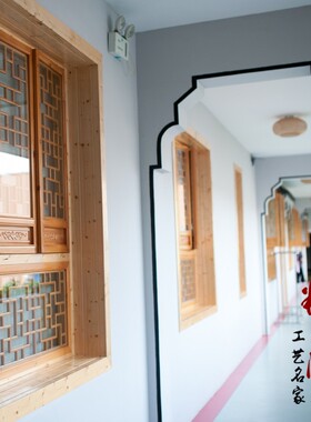 东阳木雕门屏风格玄实木格门
