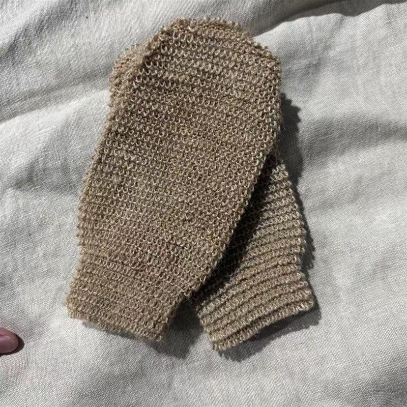 天然纤维黄麻手戴解痒下泥搓澡巾