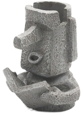 怀旧摩艾石像造型眼镜架树脂架笔筒笔看书朗支架书桌面